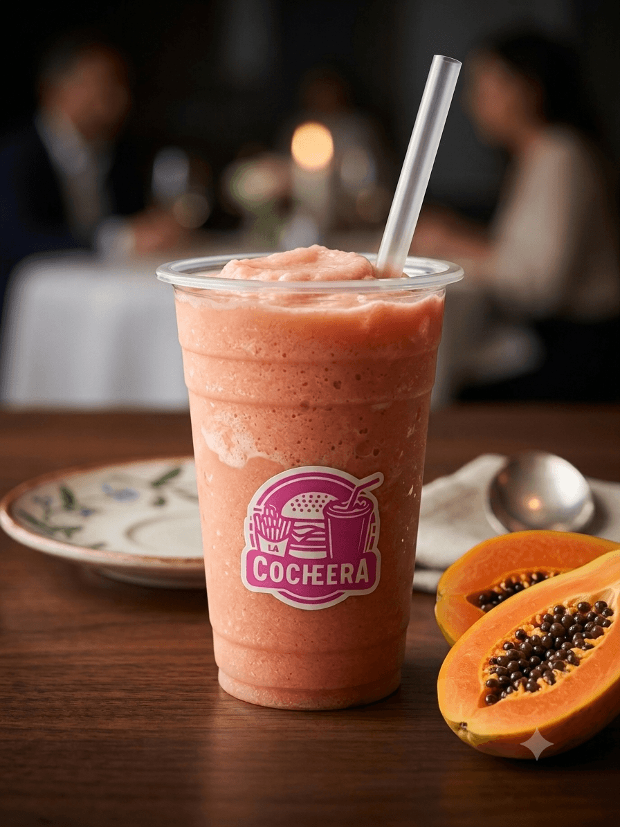 Frappe Papaya Leche Med